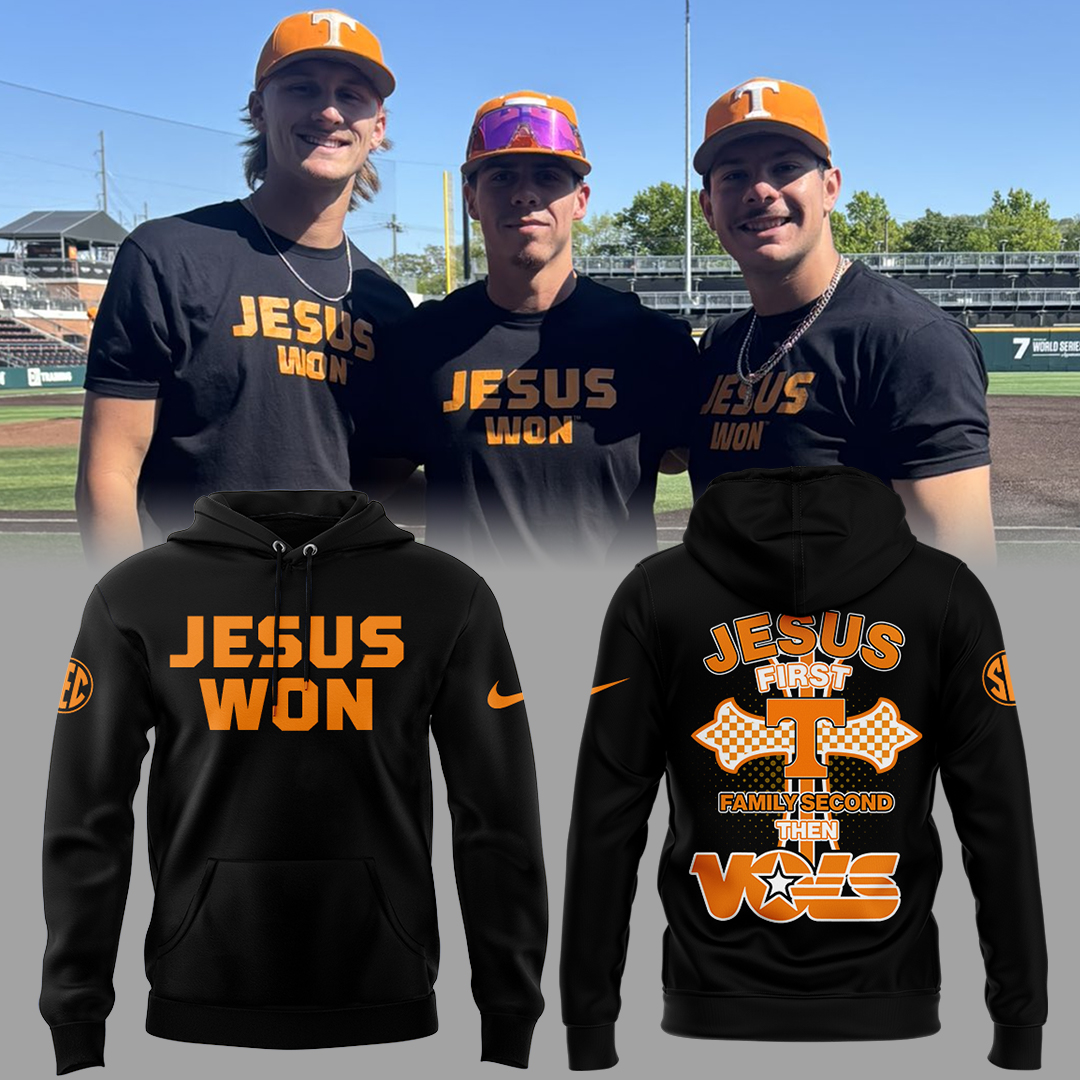 Special Edition Tennessee Baseball Jesus Won Hoodie Gifts For Baseball Fans