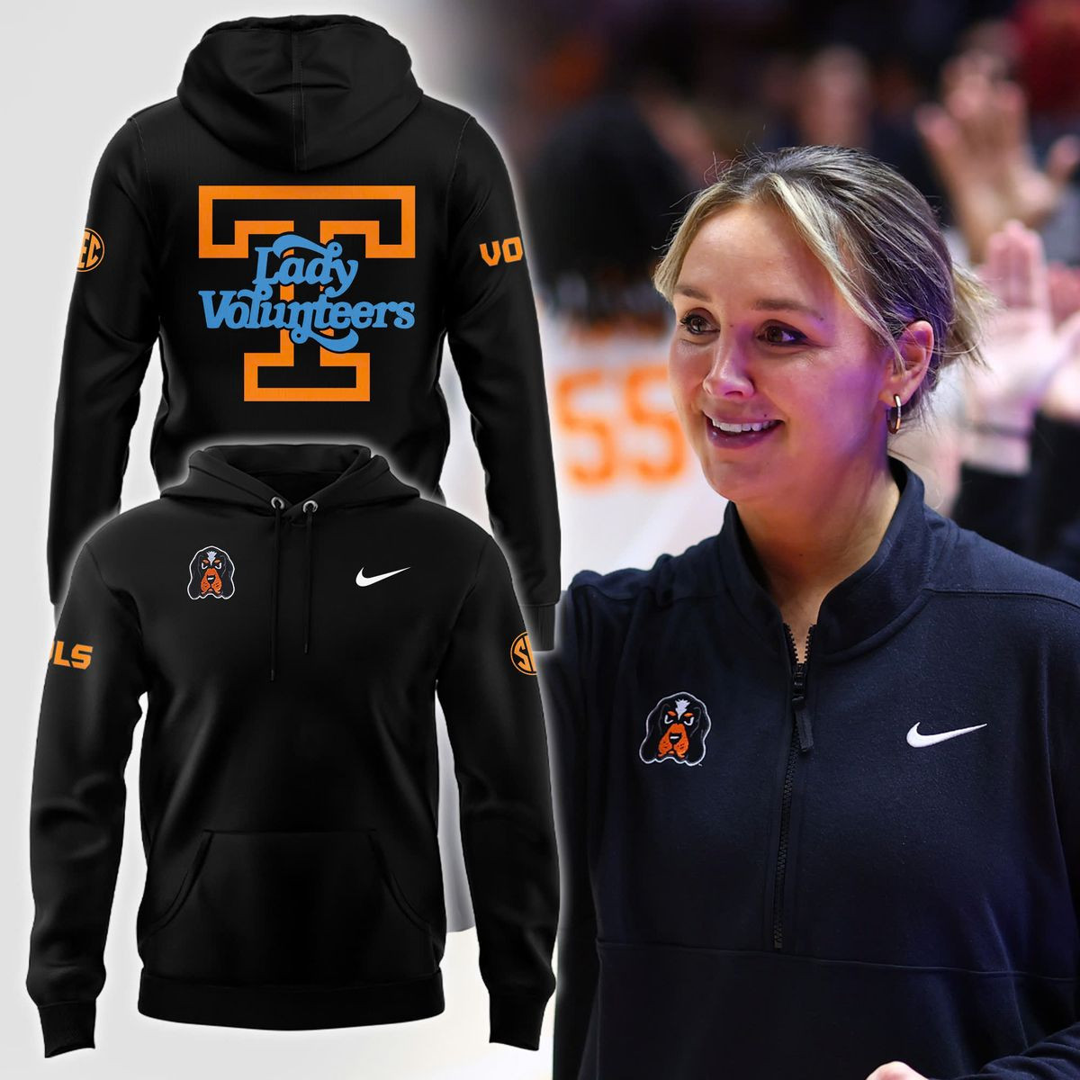 Special New Coach Kim Caldwell Lady Vols Black Hoodie Best Gifts For Basketball Lovers