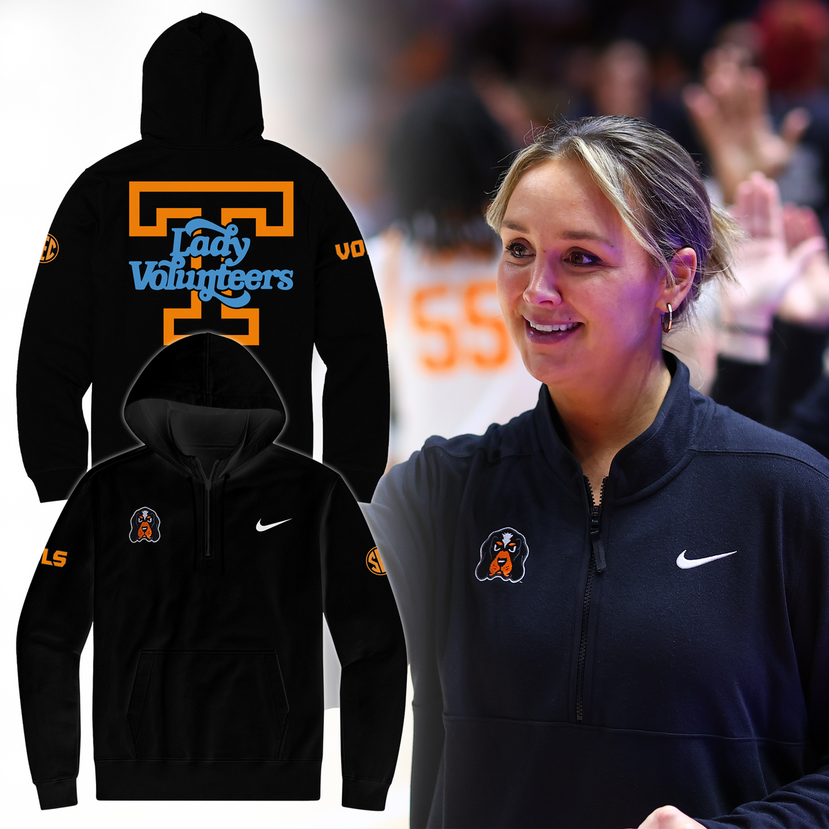 Special New Coach Kim Caldwell Lady Vols Half Zip Hoodie Best Gifts For Basketball Lovers