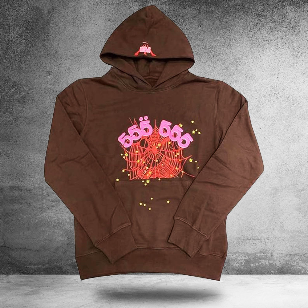 Spider Worldwide Brown Hoodie 555555 Hoodie Gifts For Him Her