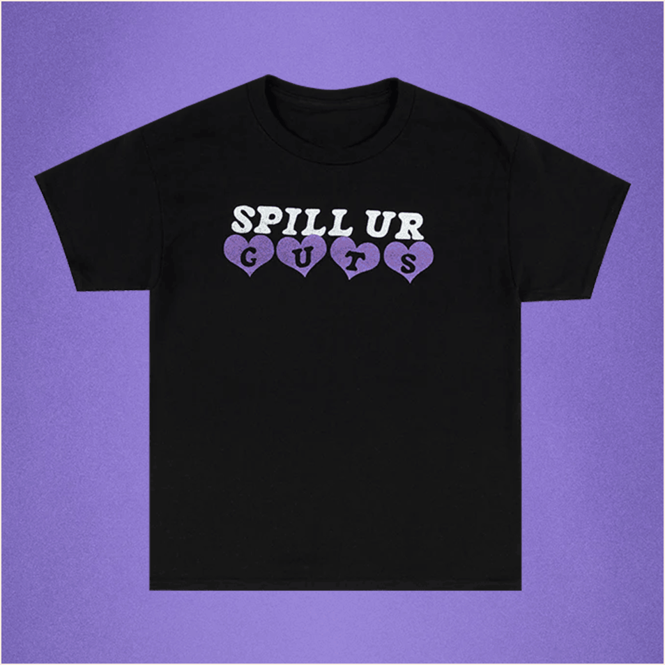 Spill Ur GUTS T-Shirt Olivia Rodrigo Merch Music Lovers BFF Birthday Gifts Christmas Presents
