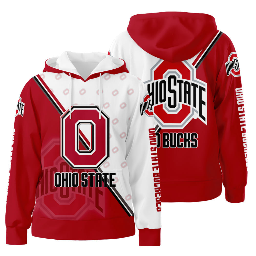 Sports American Ncaaf Ohio State Buckeyes 3D All Over Print Hoodie Zip-Up Hoodie