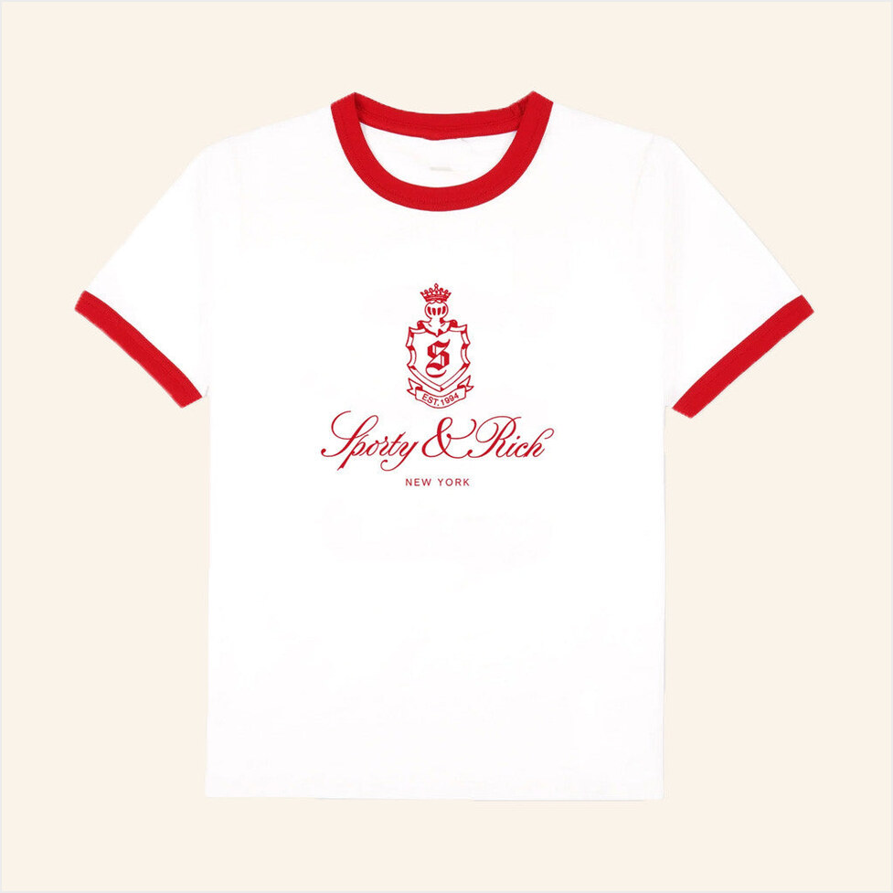 Sporty And R ich Womens Ringer T-Shirt August Merch Birthday Gifts For Friends