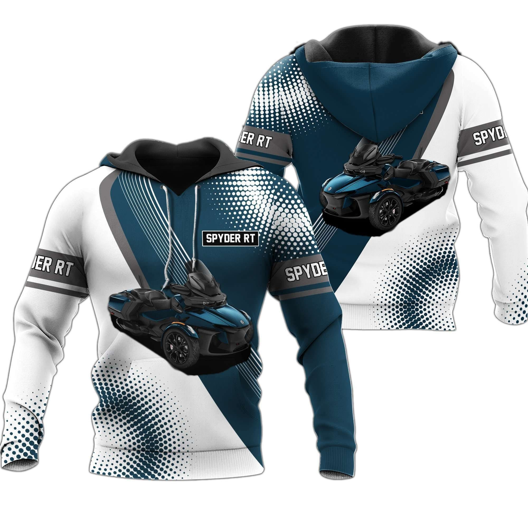 Spyder RT Rider Personalized Name Motorcycle 3D printed Sweatshirt Hoodie Zipped Hoodie