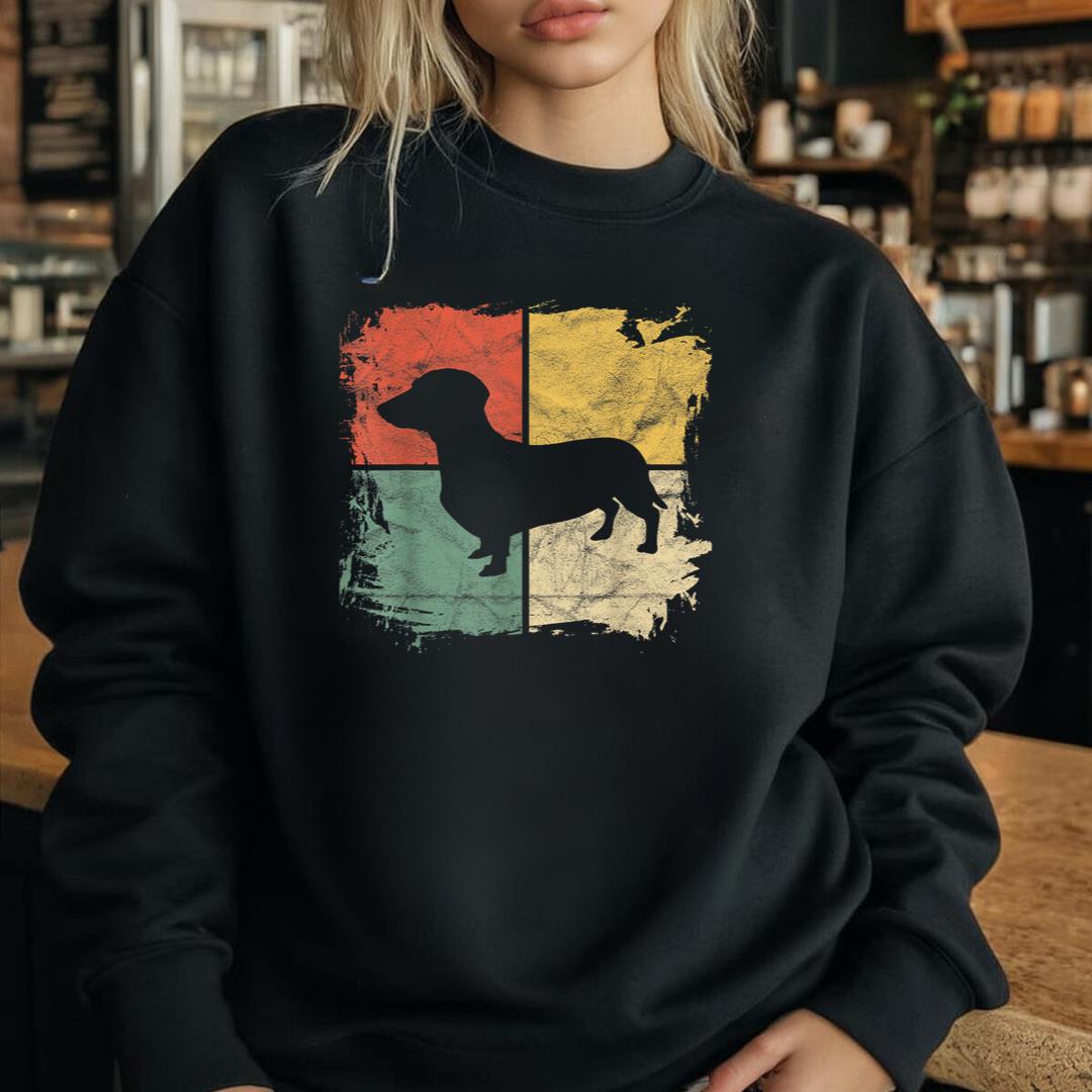 Square Retro Dachshund Owner Gift Dog Parent Dad Doxie Mom