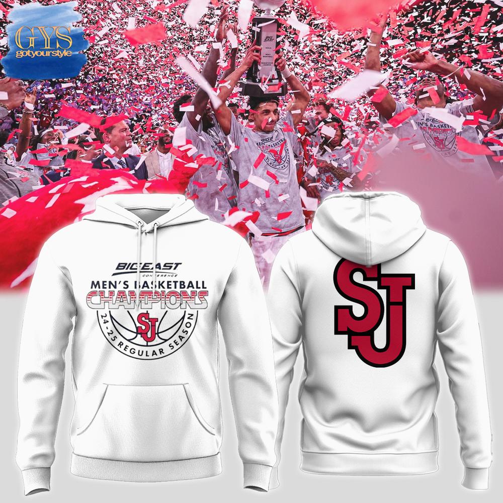 St Johns Red Storm 2025 Regular Season Champions Hoodie