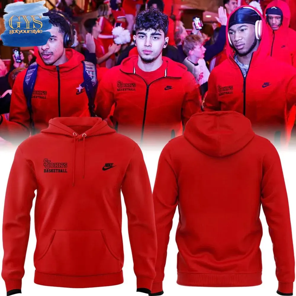 St Johns Red Storm Red Black Uniform Limited Edition Hoodie