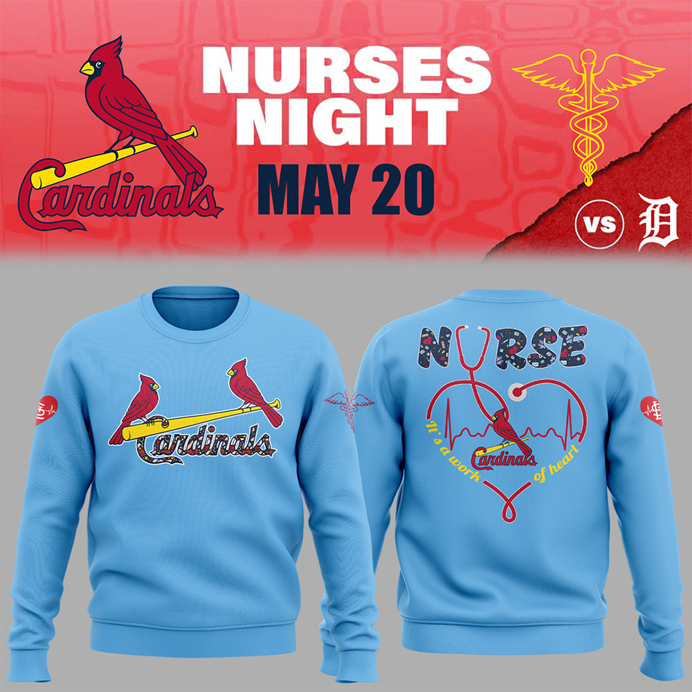 St. Louis Cardinals Baseball NURSES NIGHT Sweatshirt Gifts For Baseball Lovers