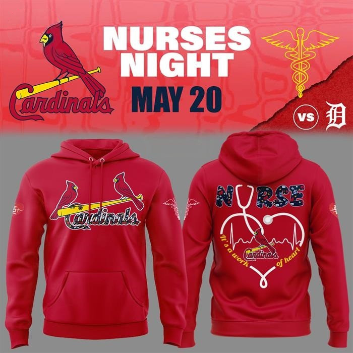 St. Louis Cardinals Nurse Night Hoodie Cool Gifts For Baseball Lovers