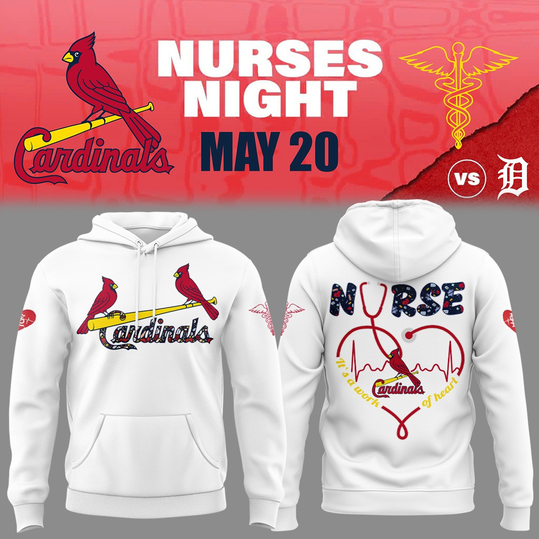 St. Louis Cardinals Nurses Night Hoodie Baseball Team Gift Ideas