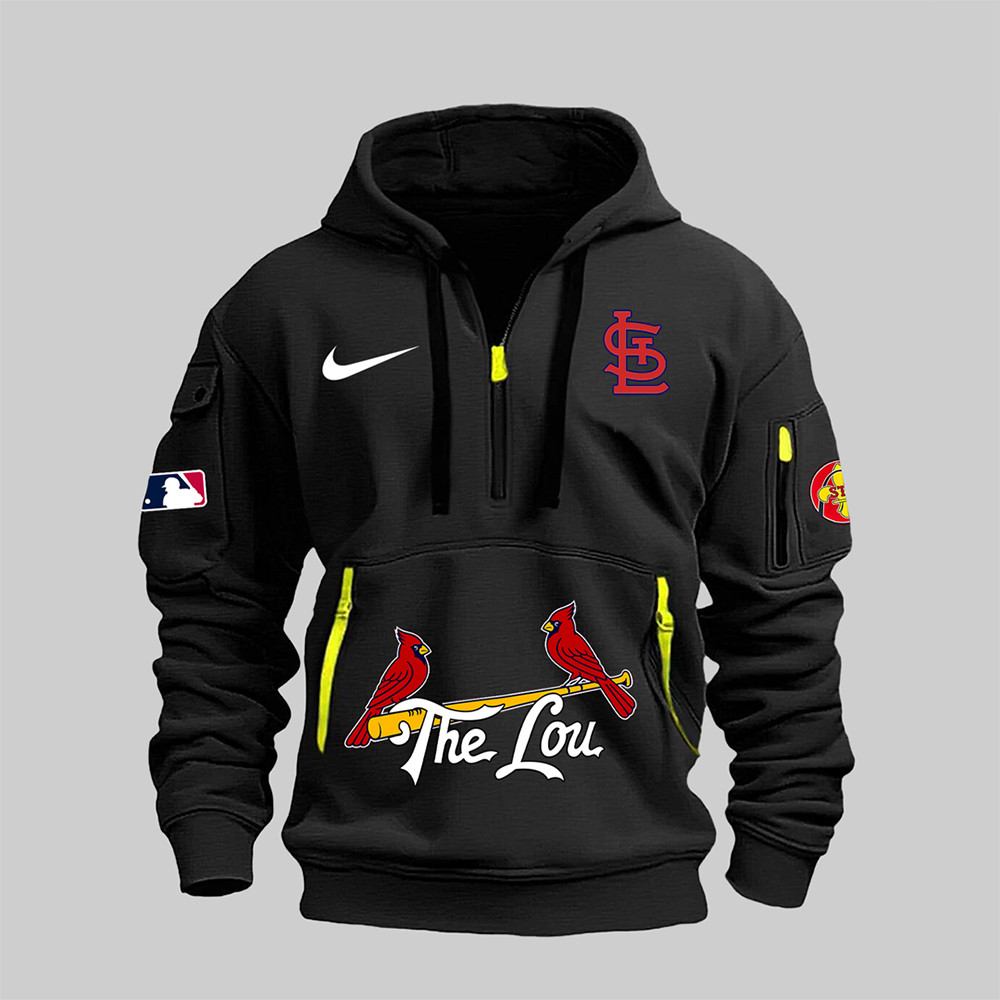 St. Louis Cardinals Quarter Zip Hoodie Gifts For Baseball Fans
