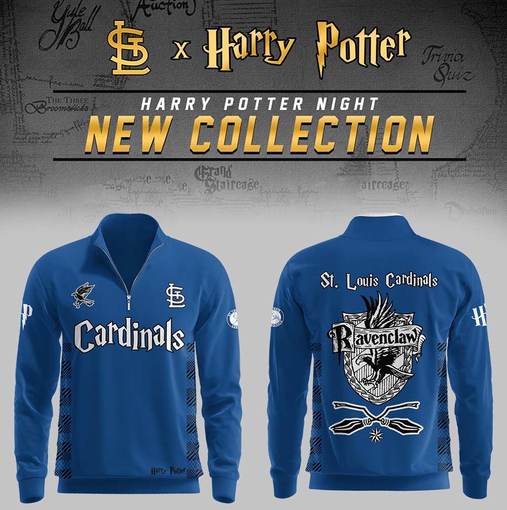 St. Louis Cardinals x Harry Potter Night Ravenclaw House Half Zip Sweatshirt Baseball FatherÃ¢â‚¬â„¢s Day Gifts