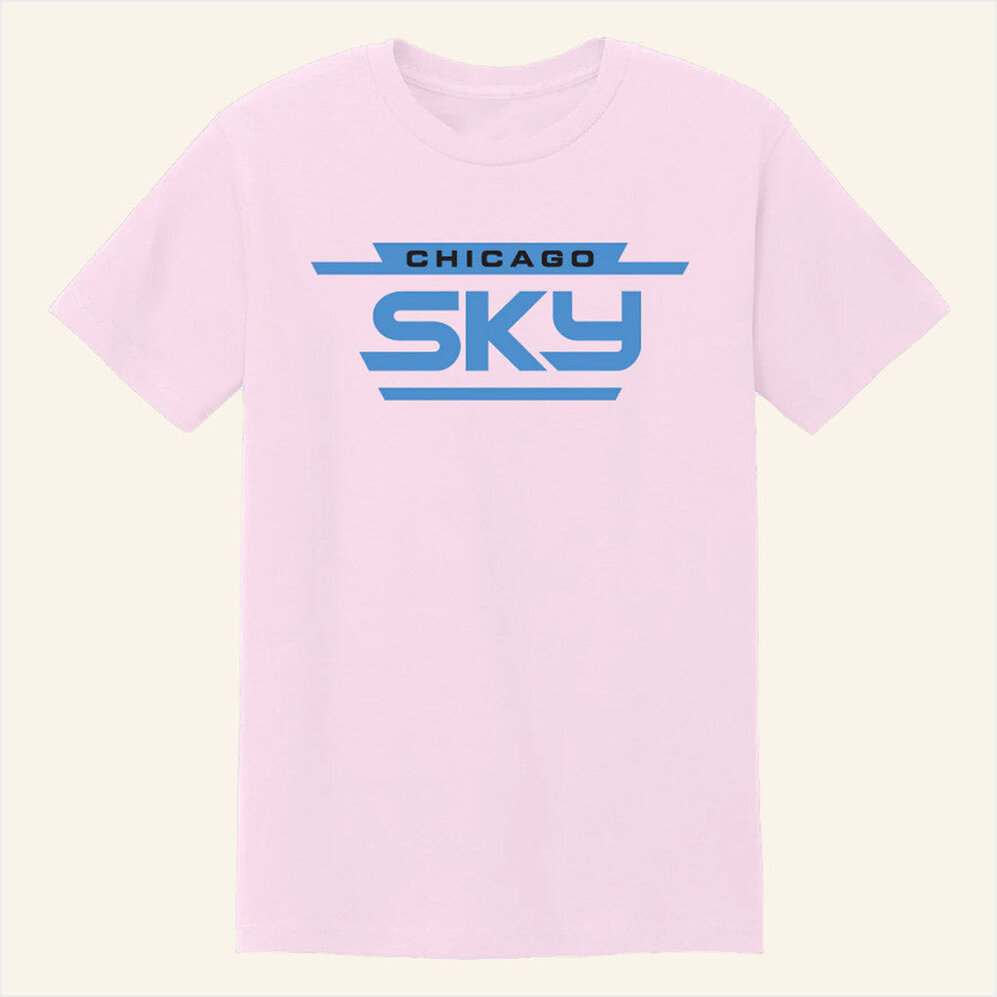 Stacked Logo T-Shirt Chicago Sky Merch Good Birthday Gifts For Wife BFF Gifts