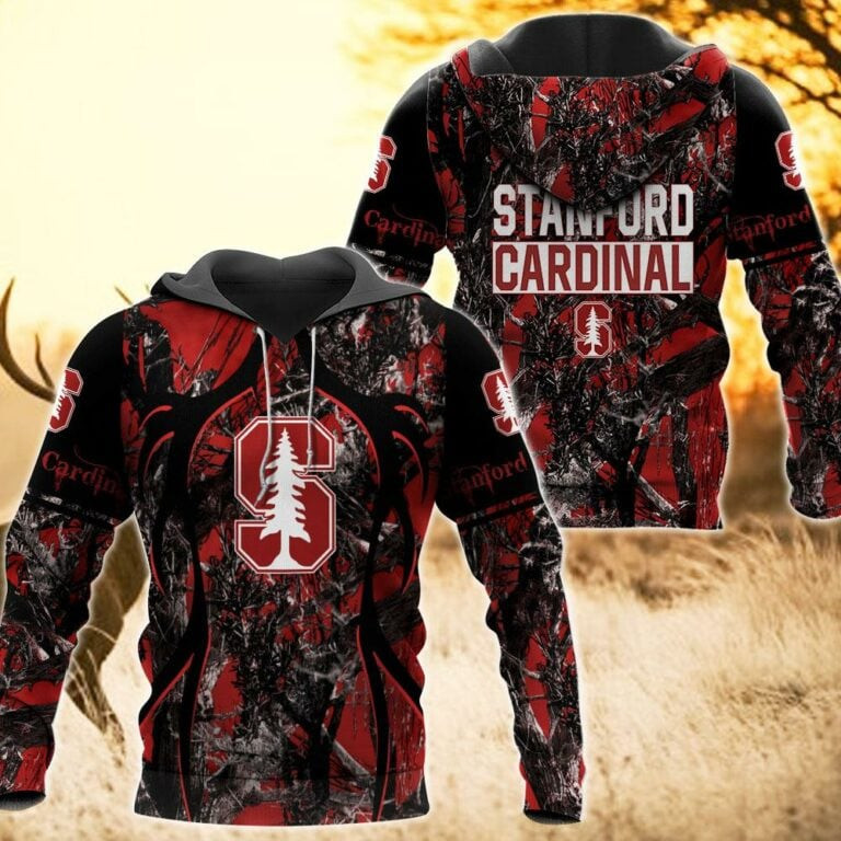 Stanford Cardinal Camo Hunting 3D printed Sweatshirt Hoodie Zipped Hoodie