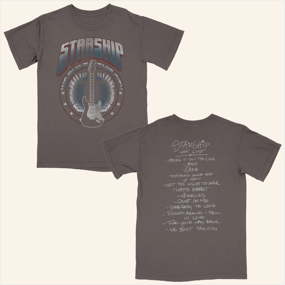 Starship Setlist T-Shirt Starship Merch Birthday Gifts For Your Boyfriend BFF Gifts