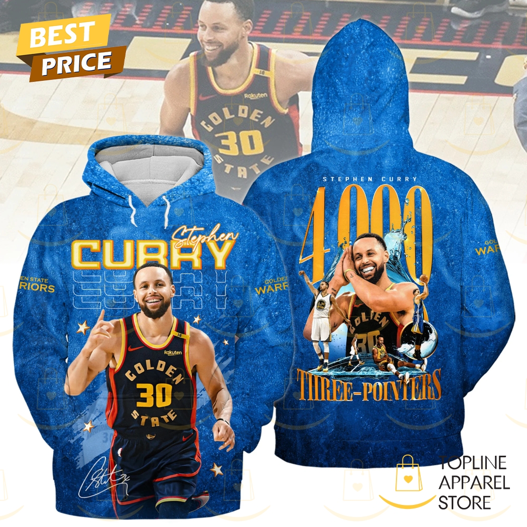 Stephen Curry Golden State Warriors 4000 Threes - Pointers Hoodie