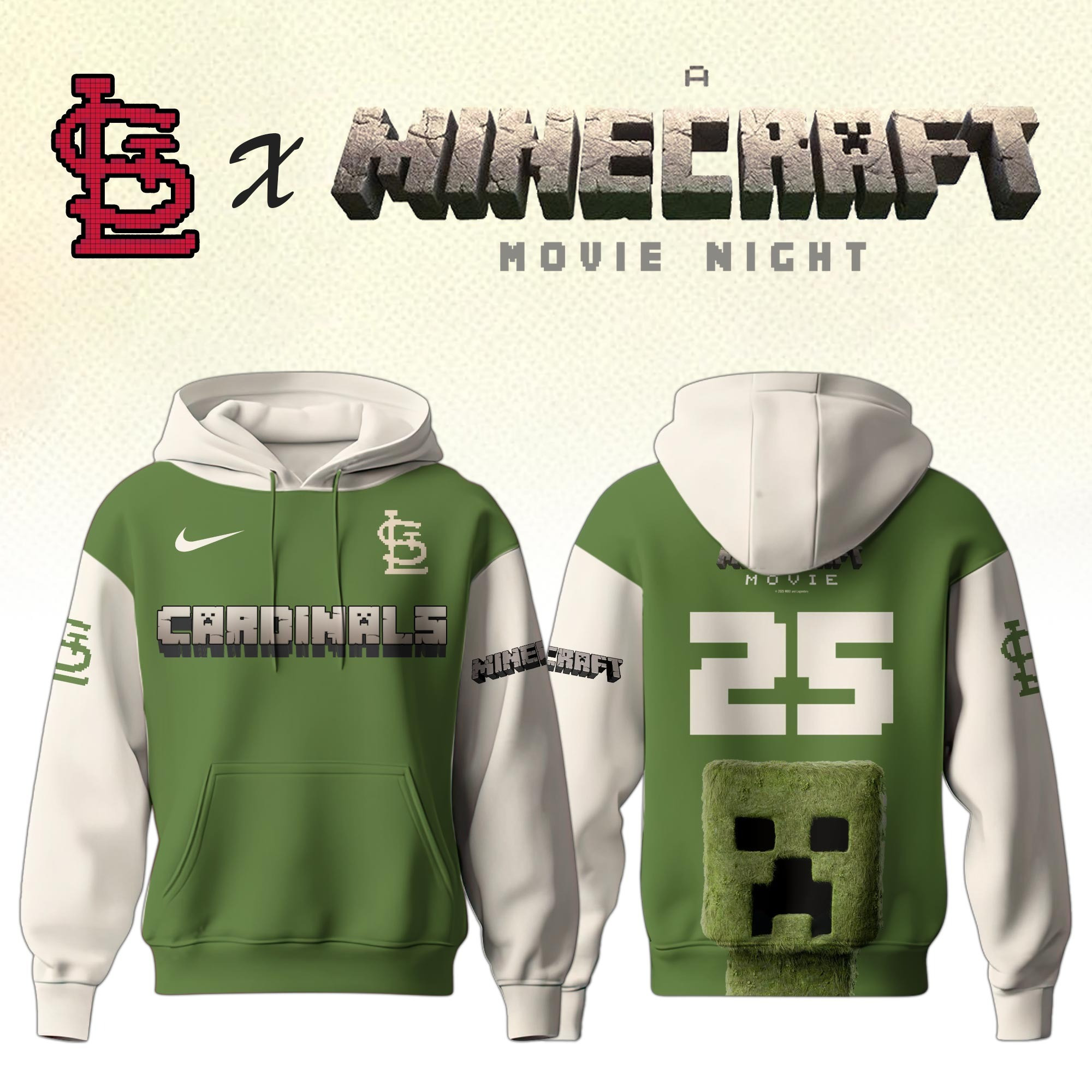St.Louis Cardinals MLB x A MINECRAFT MOVIE Night Hoodie Unique Gifts Baseball Fans