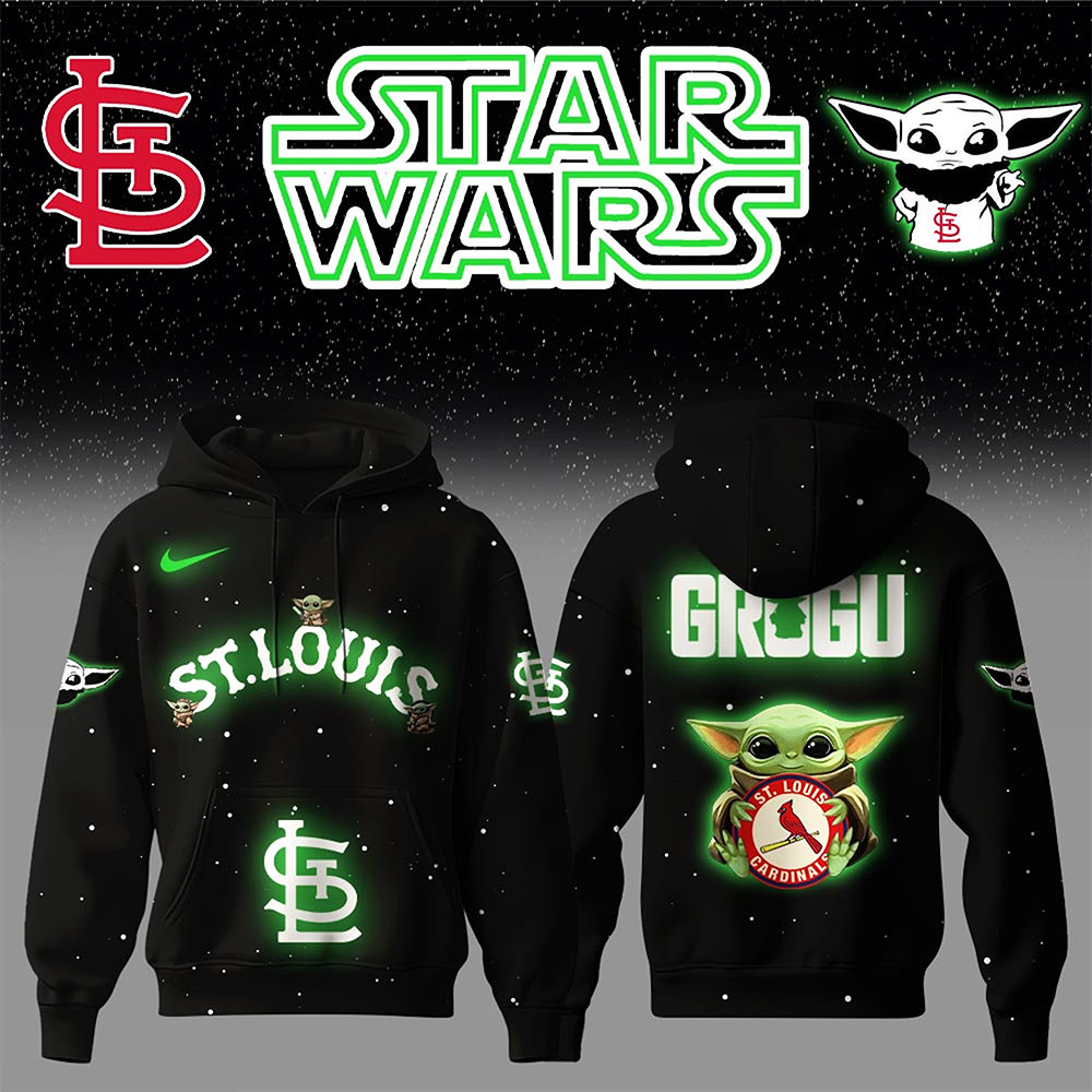 St.Louis Cardinals x Star Wars Baby Yoda Game Night Hoodie Best Gifts For Baseball Fans