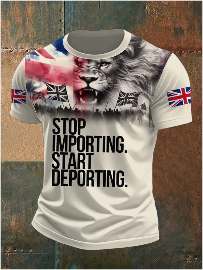 Stop Importing Start Deporting Shirt British Flag T-Shirt Gitfs For Veterans Christmas Presents