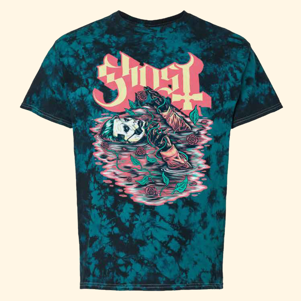 Store Ghost Band Pre-Raphaelite Tie Dye T-Shirt Ghost Merch Birthday Gifts For Music Fans