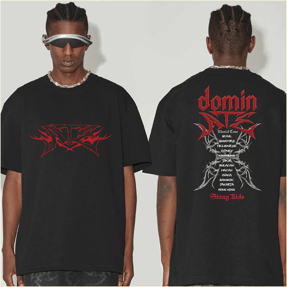 Stray Kids Dominate World Tour T-Shirt Live Nation Stray Kids Merch Stray Kids Tour Merchandise