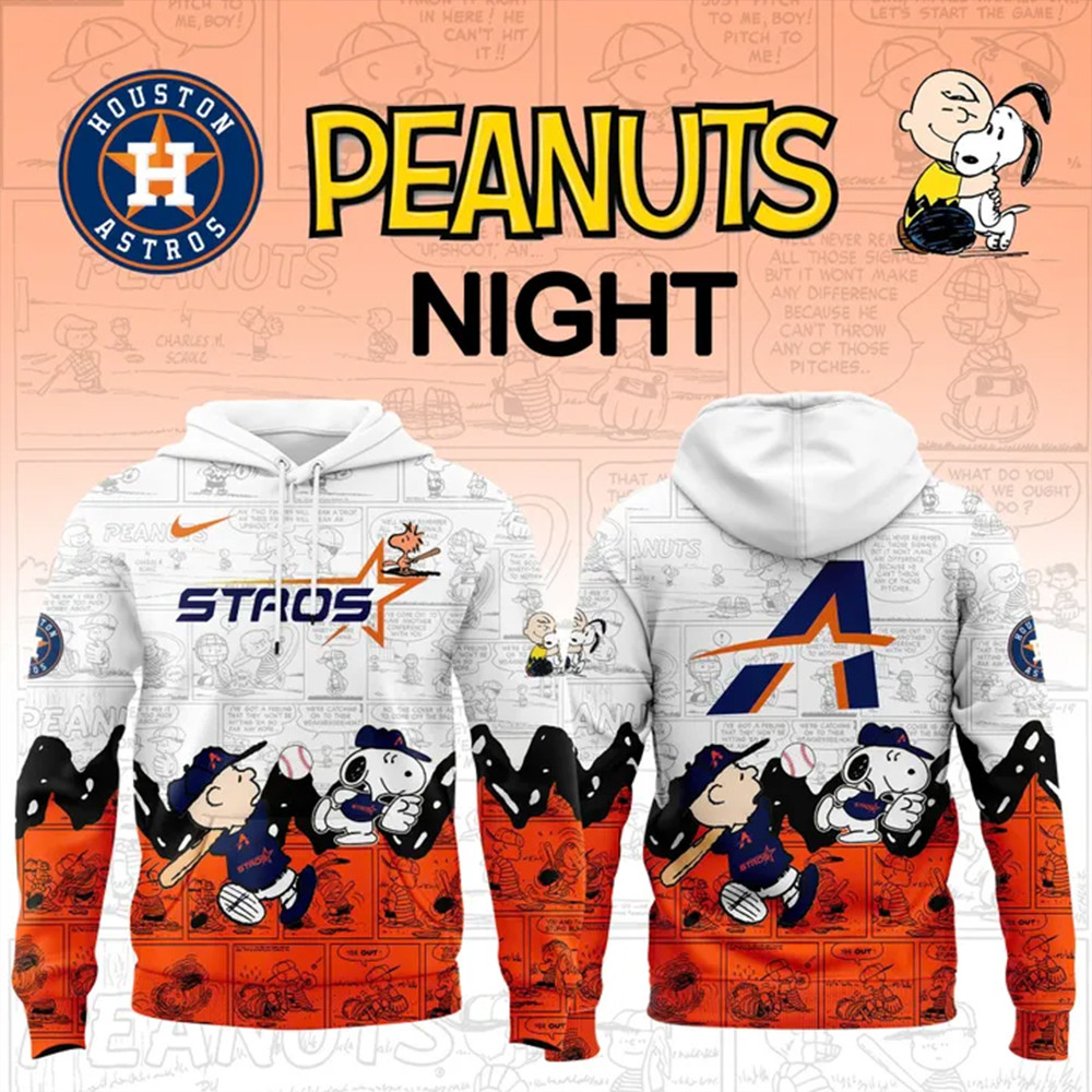 Stros 75th Anniversary of Peanuts Hoodie Best Gifts For Baseball Lovers