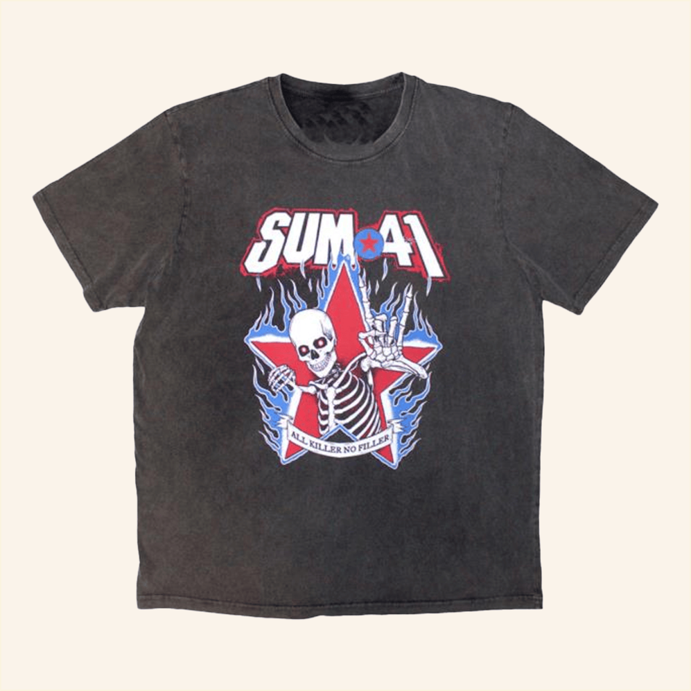 Sum 41 Stonewash T-Shirt ATC Music Merch Birthday Gift Ideas Christmas Presents