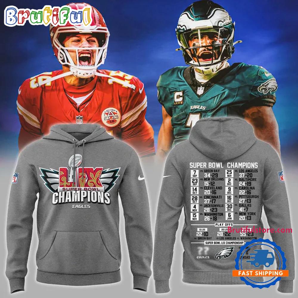 Super Bowl LIX 2025 Champions Philadelphia Eagles New Hoodie Shirt