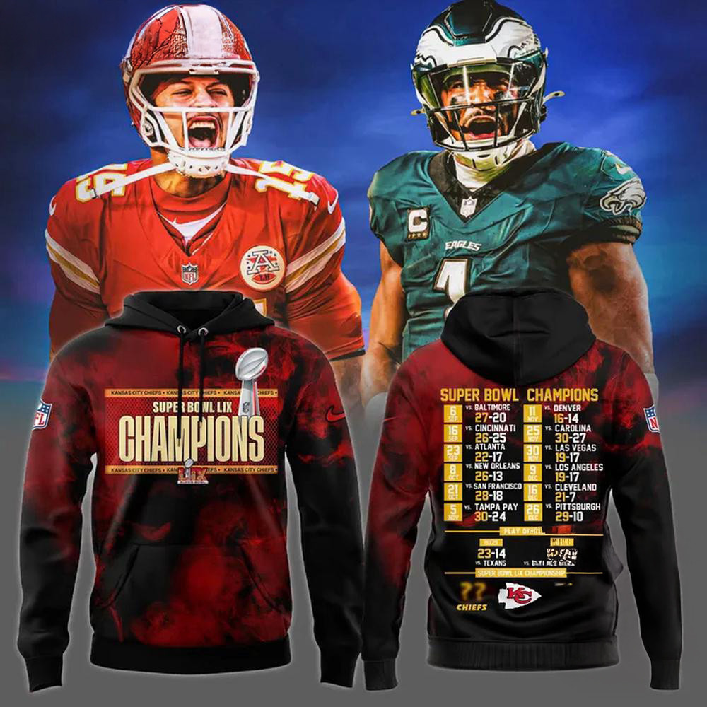 Super Bowl LIX Champions Kansas City Chiefs Winner Hoodie Football Lovers Gifts