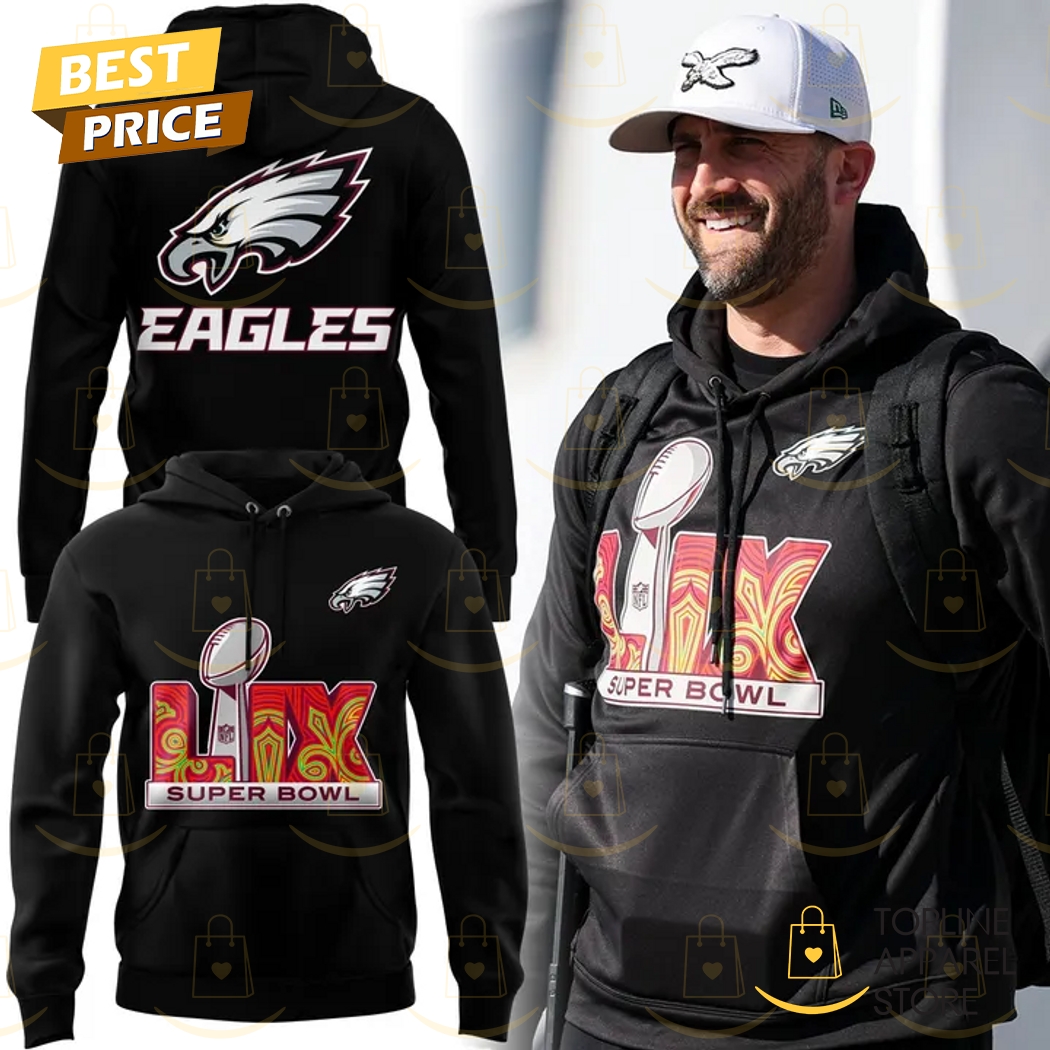 Super Bowl LIX Champions Philadelphia Eagles Hoodie - Black