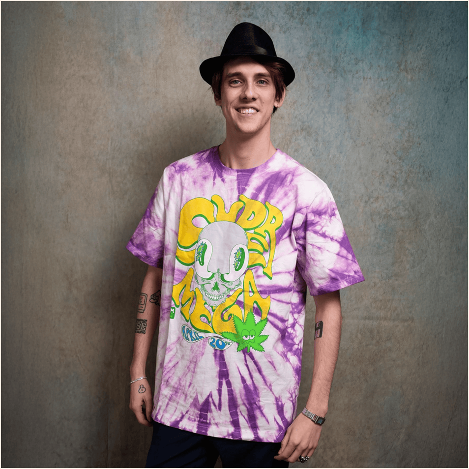 SuperMega 420 Skeleton Tie Dye T-Shirt SuperMega Merch 420 Merch Good Fathers Day Presents