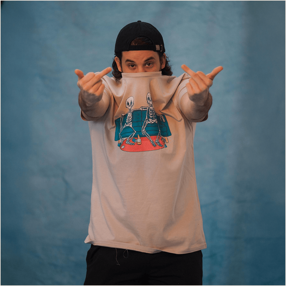 Supermega Skeleton Couch T-Shirt SuperMega Merch Unique Dad Birthday Gifts For Fathers Day