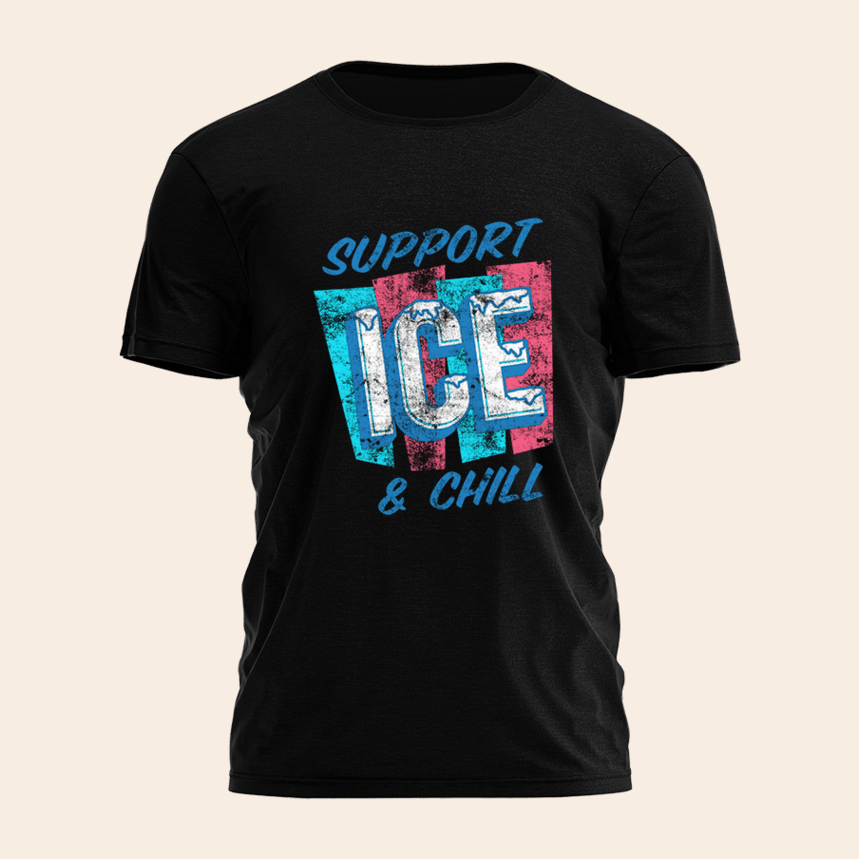 Support Ice And Chill Shirt Vintage Graphic T-Shirt Birthday Gift Ideas Retro Gifts For Him