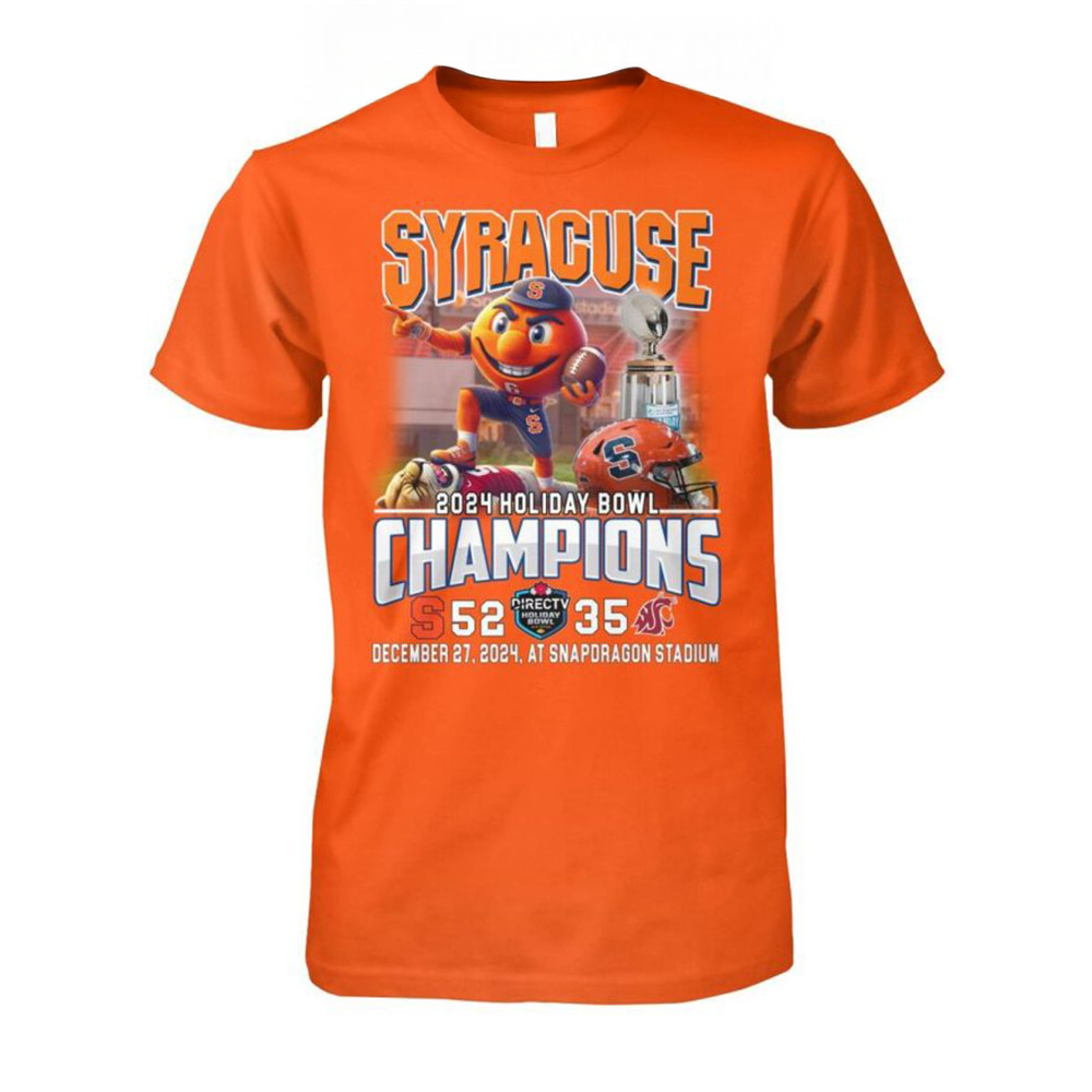 Syracuse Orange 2024 Holiday Bowl Champions Snapdragon Stadium T-Shirt Basketball Fans Gift