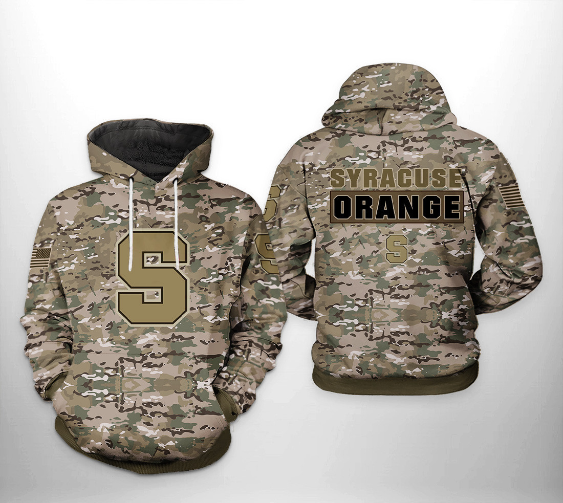 Syracuse Orange NCAA Camo Veteran Hoodie  Zip Hoodie