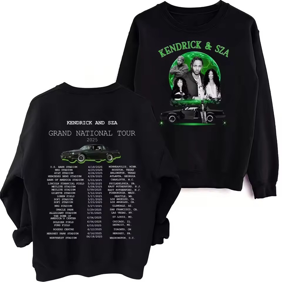 Sza And Kendrick Tour Merch 2025 Kendrick Lamar SZA Grand National Tour Sweatshirt