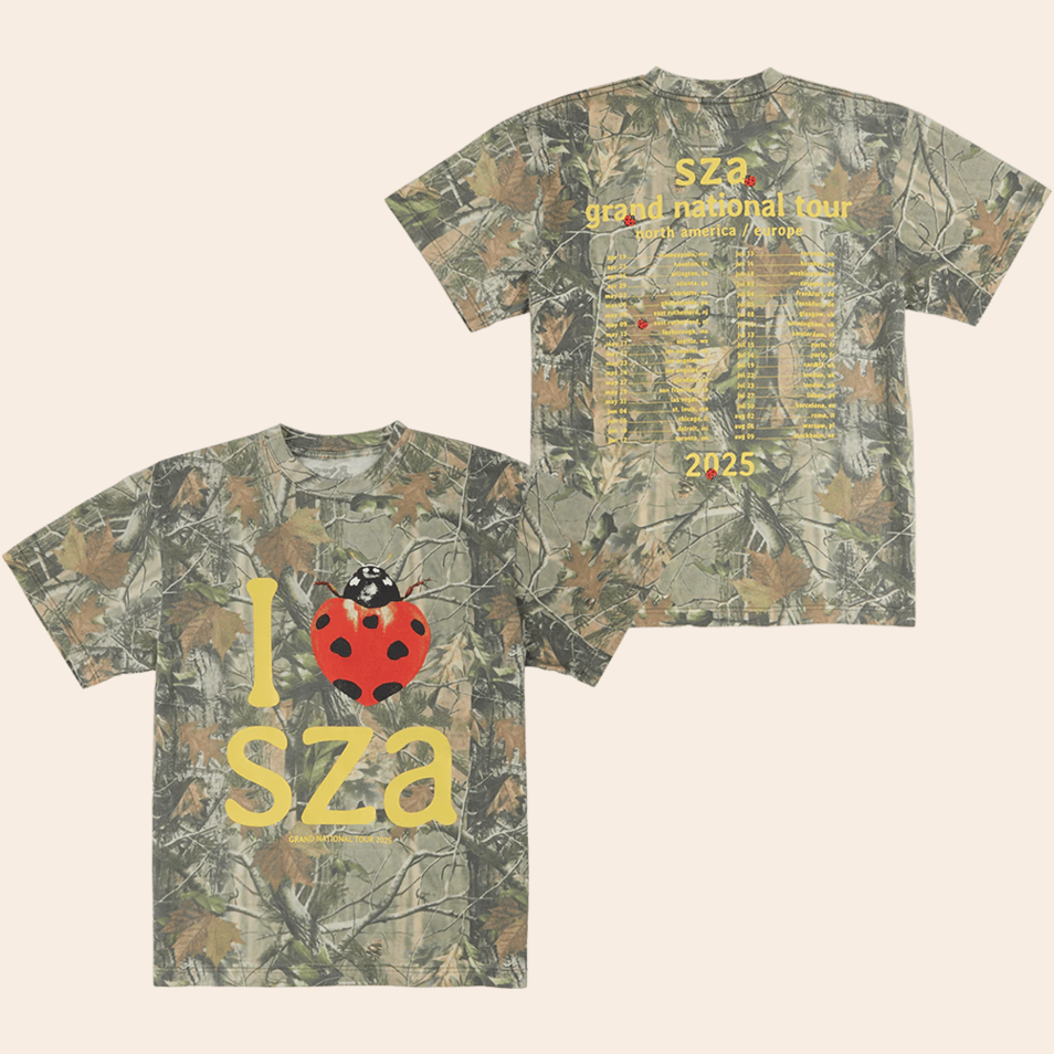 SZA Camo T-Shirt Grand National Tour Merch I Heart SZA Shirt Awesome Fathers Day Gifts