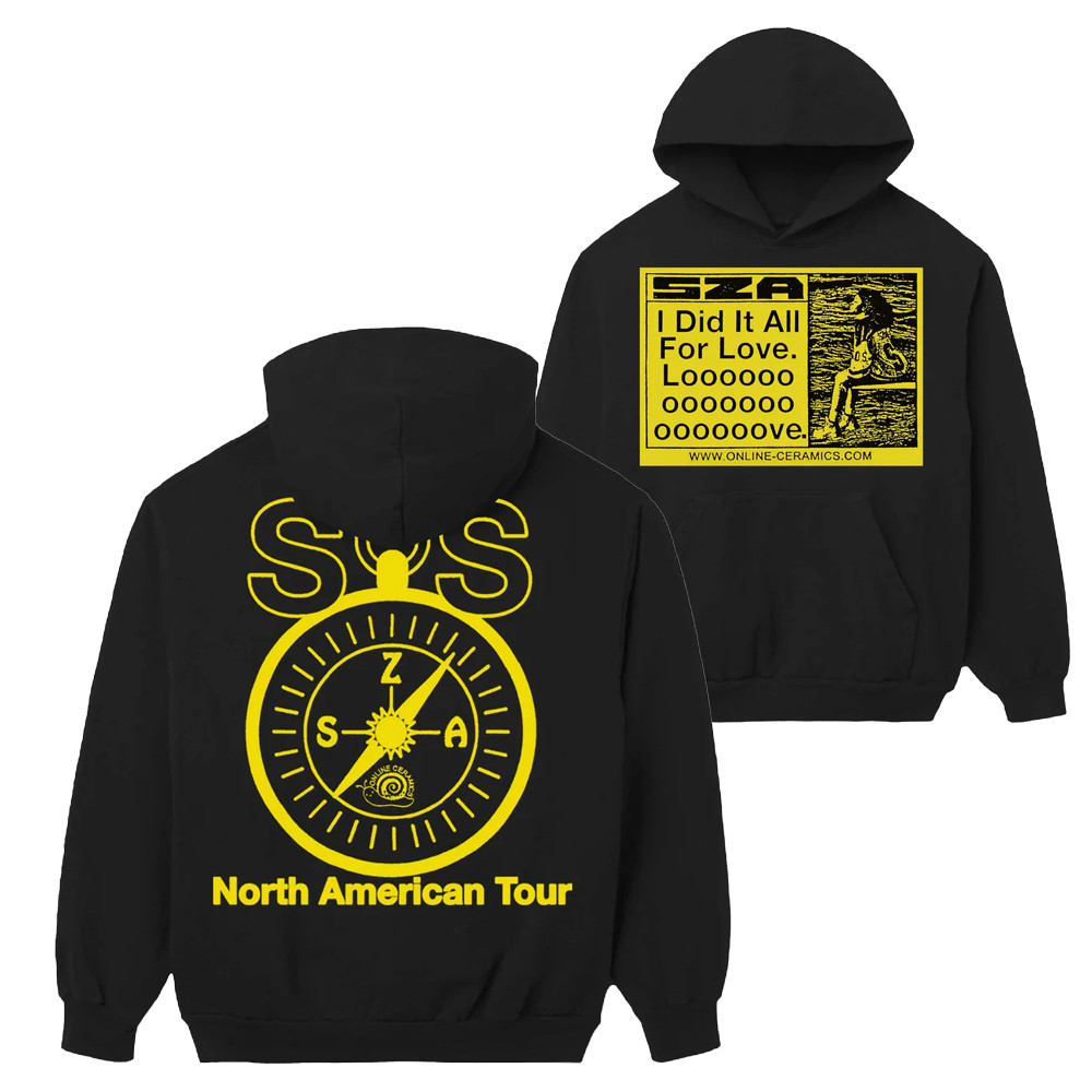SZA Sos Merch I Did It All For Love North America Tour Hoodie Gifts For Music Fans