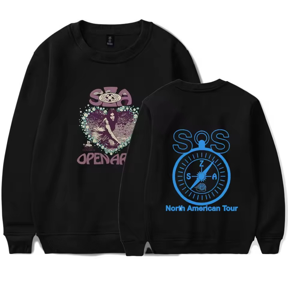SZA Tour Merch Sweatshirt SZA SOS Jersey North America Tour Merchandise Apparel