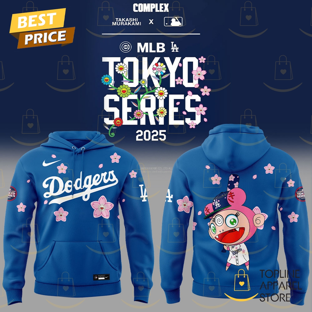 Takashi Murakami x MLB World Tour Tokyo Series 2025 Los Angeles Dodgers Hoodie - Blue