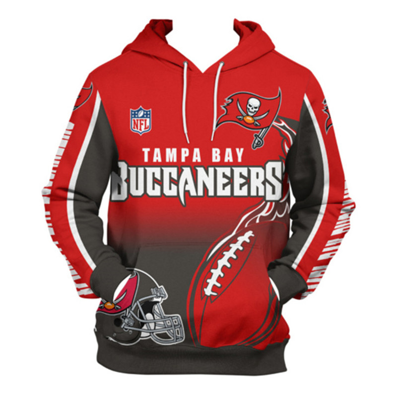 Tampa Bay Buccaneers Black Red V4 NFL Football Team Hoodie