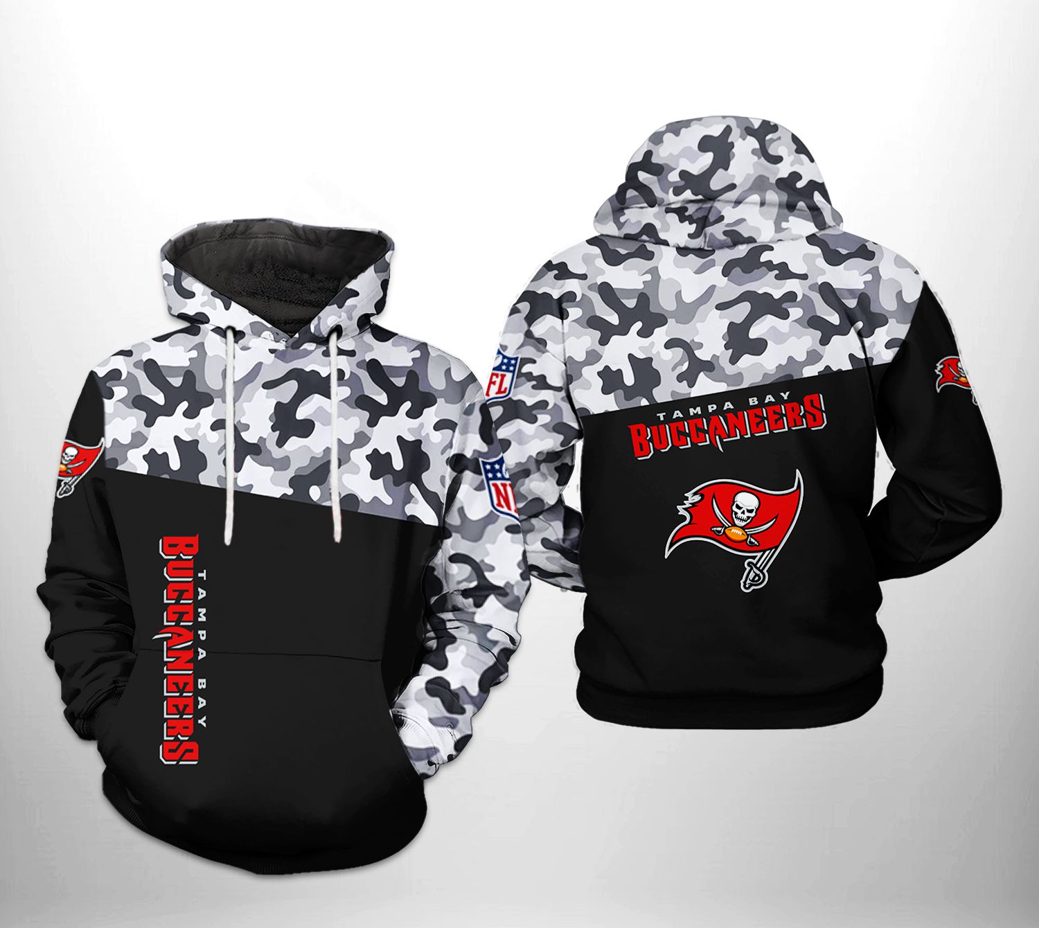 Tampa Bay Buccaneers Camo V1 NFL Football Team Hoodie