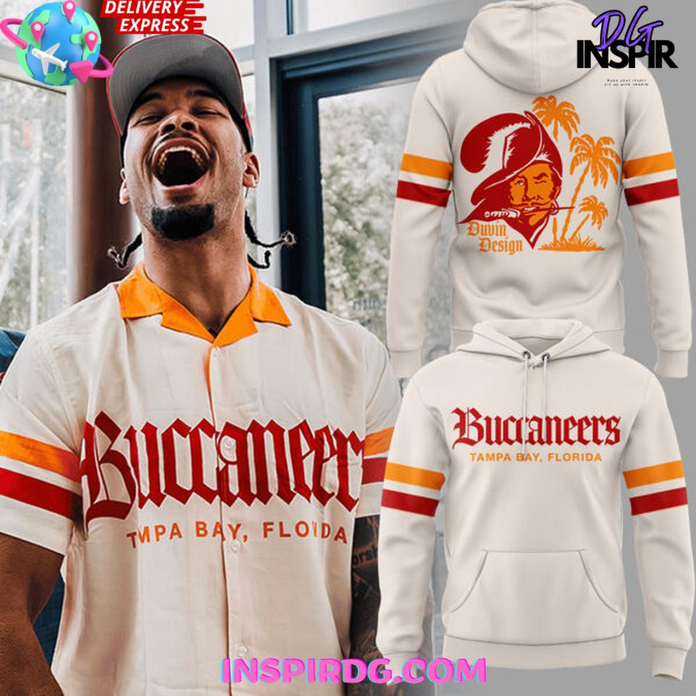 Tampa Bay Buccaneers Duvin Designs Co Cream Cabana Hoodie