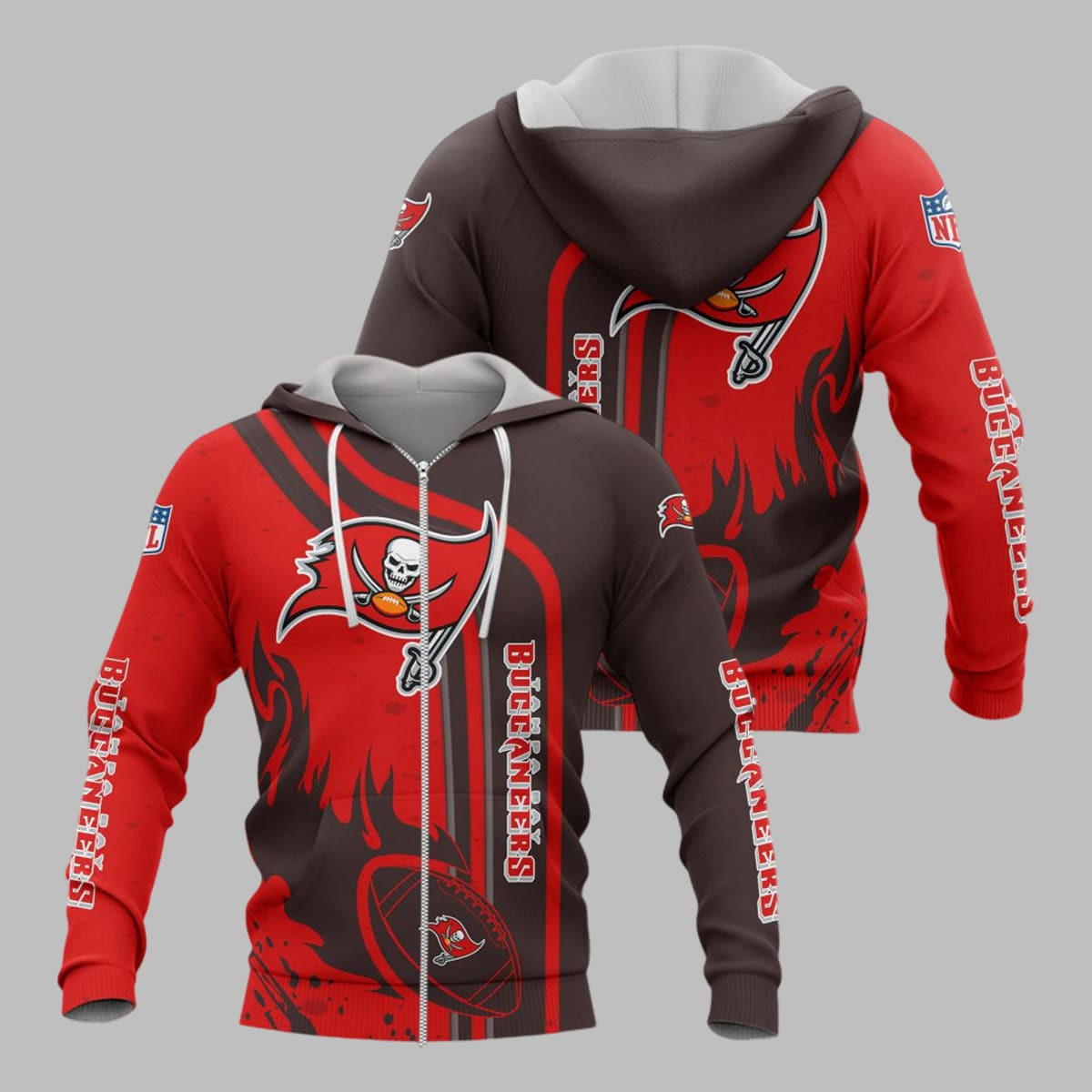 Tampa Bay Buccaneers Football Personalized 3D printed Sweatshirt Hoodie Zipped Hoodie