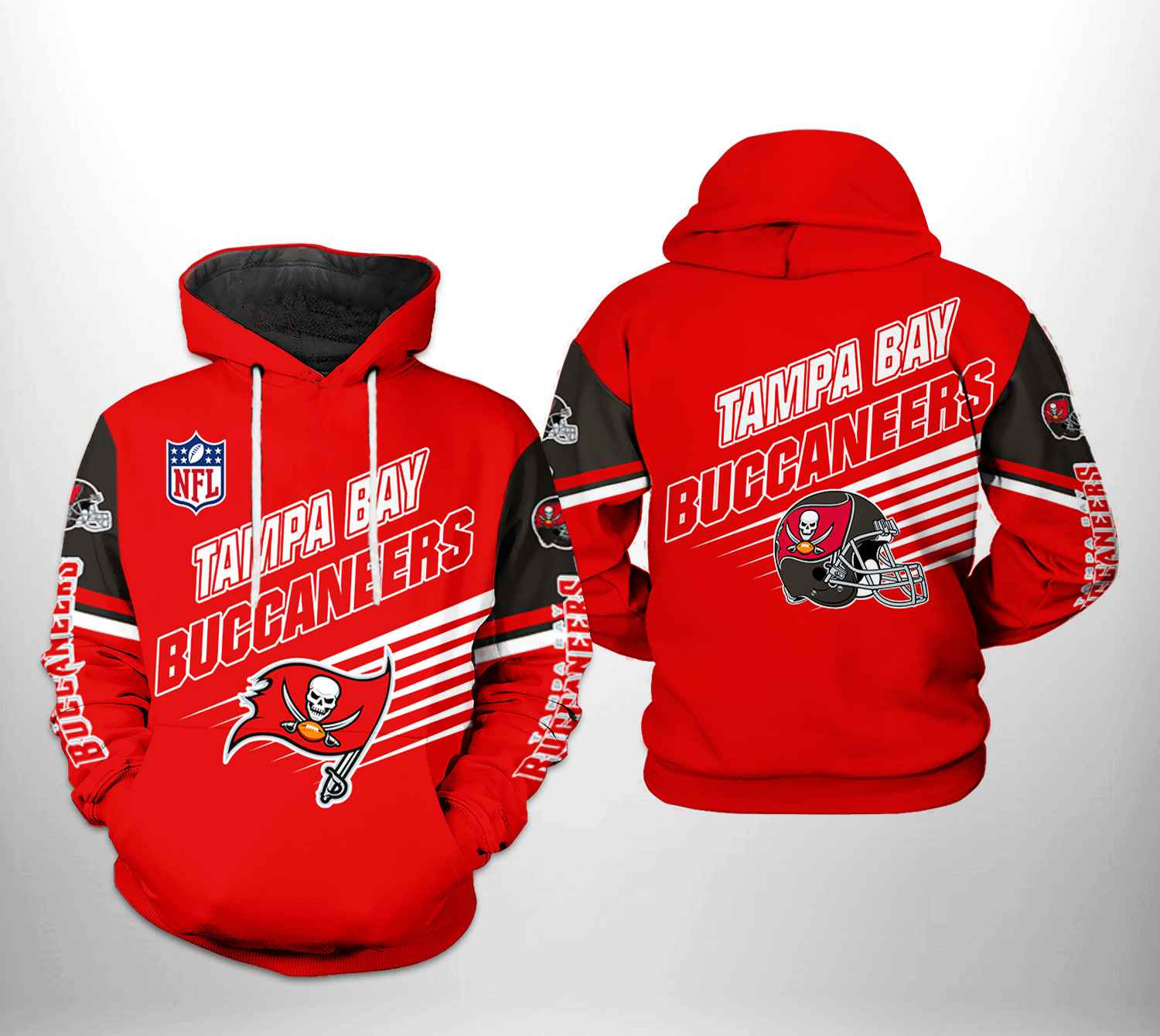 Tampa Bay Buccaneers Red V3 NFL Football Team Hoodie