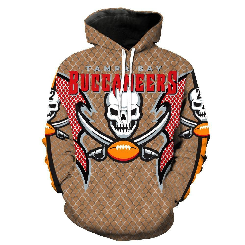 Tampa Bay Buccaneers Skull Hoodie  Zip Hoodie Version 339