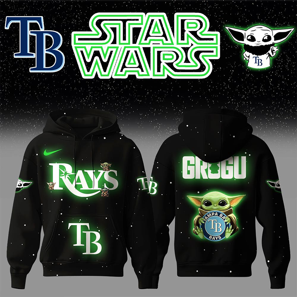 Tampa Bay Rays x Star Wars Baby Yoda Game Night Hoodie Baseball Enthusiast Gifts