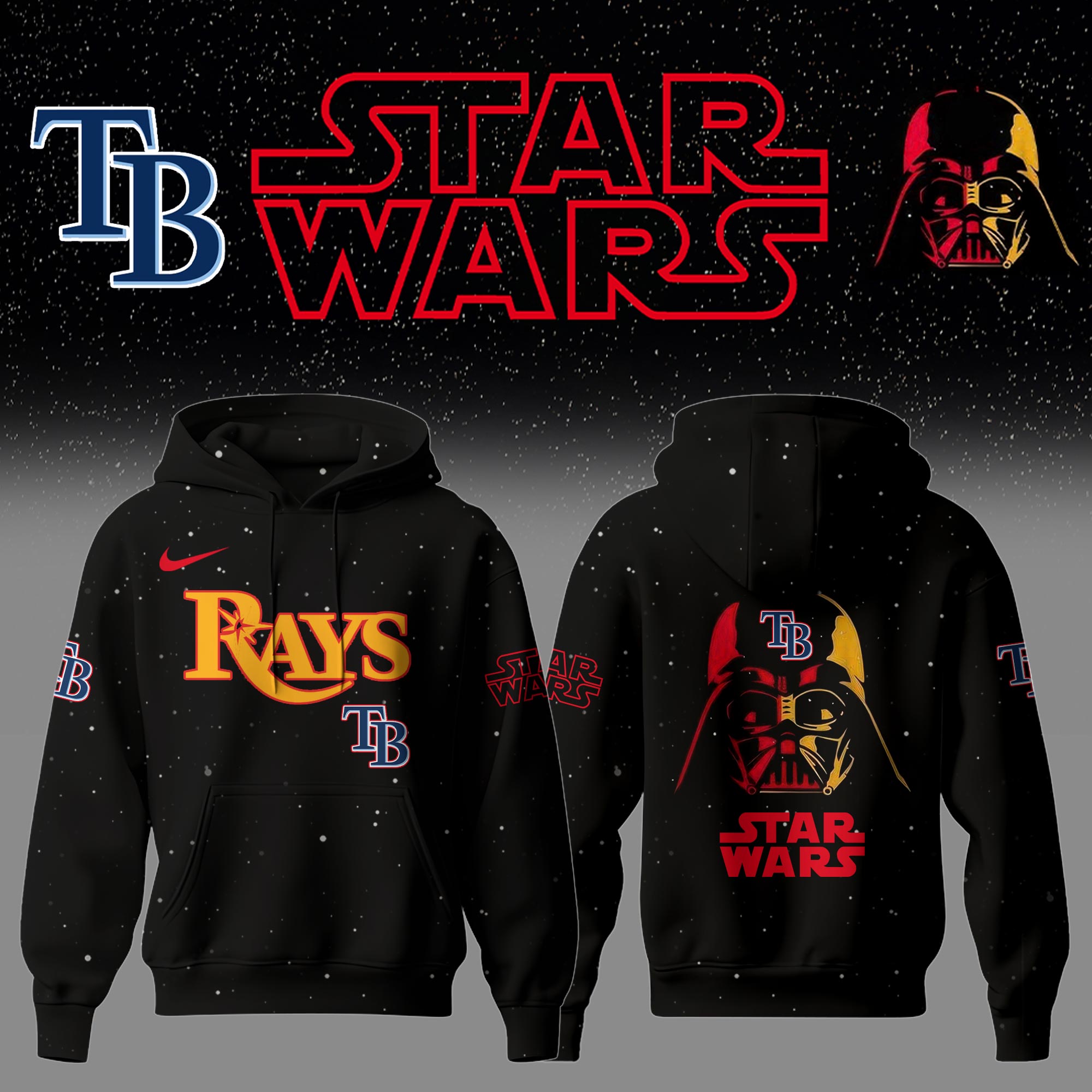 Tampa Bay Rays x Stars Wars Night Hoodie Unique Baseball Gifts