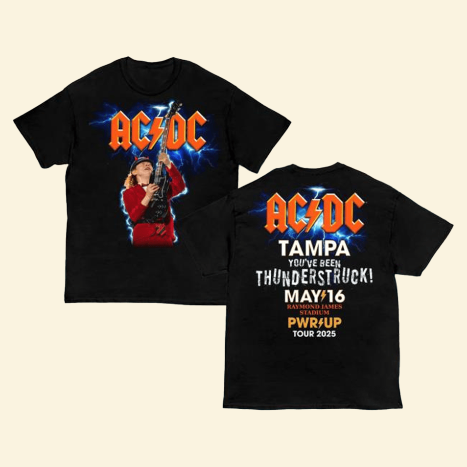 Tampa Pwr Up Tour T-Shirt ACDC Merch Gifts For Someone Who Likes Music Gifts For Besties