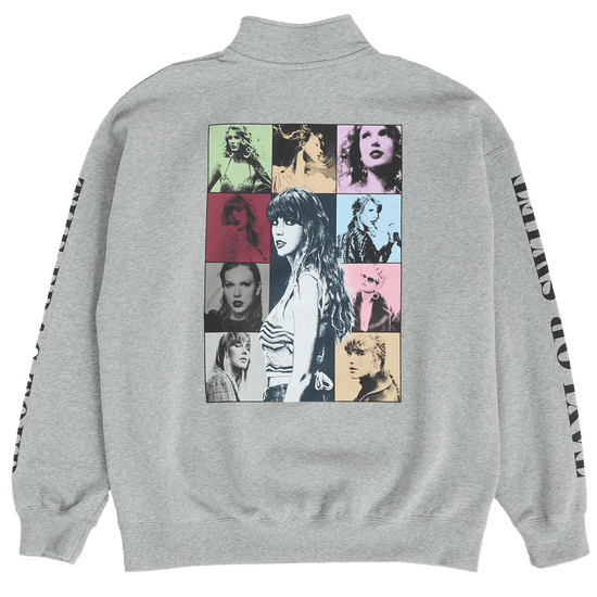 Taylor Swift Merch Taylor Swift The Eras Tour I Gray Quarter Zip Sweatshirt Swifties Gifts